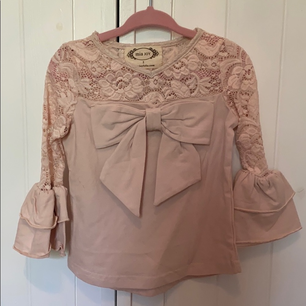 Blush Lace Bow Top
